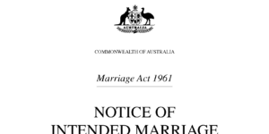 Notice of Intended Marriage